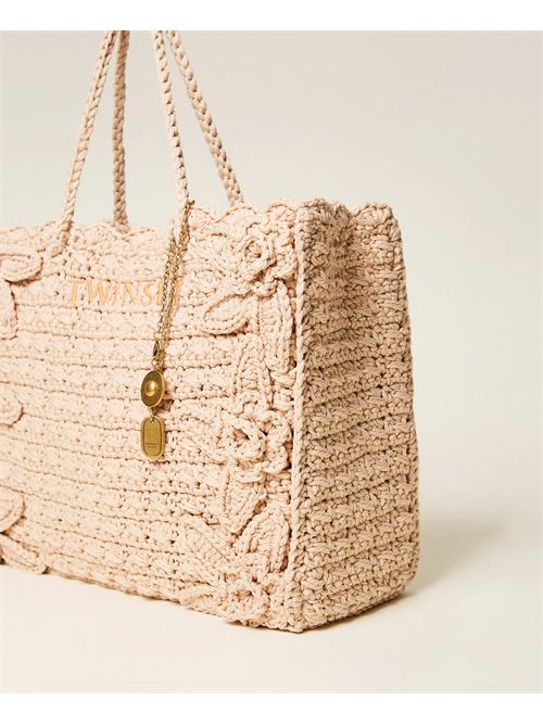 Borsa shopper in crochet con charms TWINSET | TB7510/13161